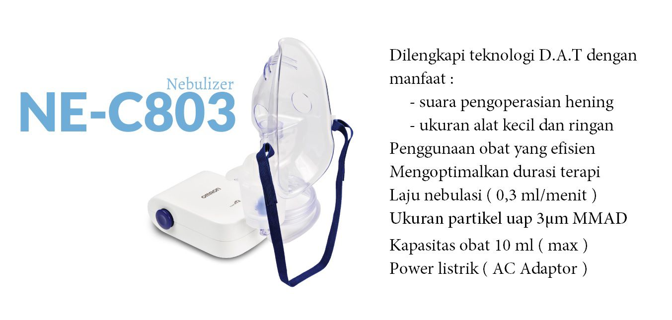 OMRON Nebulizer, partner terbaik untuk mempermudah terapi gangguan pernapasan OMRON Nebulizer NE-C803